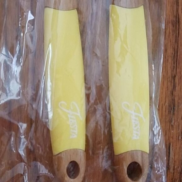 Fiestaware Fiesta Salad Servers Tongs Bamboo Utensils Yellow - Picture 5 of 8